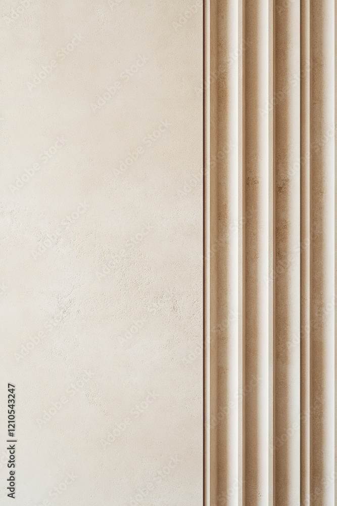 Poster emphasizing simplicity and elegance, the nordic-style background showcases soft beige tones and vert