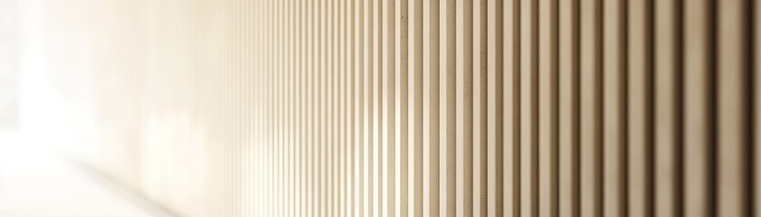 This Nordic-style backdrop showcases smooth walls with vertical grooves in soft beige. The clean neutral space is perfect for text overlay, evoking a minimalist and stylish atmosphere