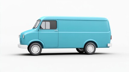 Sleek Blue Delivery Van: A Modern Vehicle for Business and Cargo Operations
