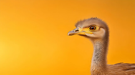 Kori Bustard chick sunset portrait, African savanna background, wildlife photography