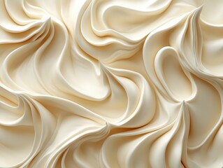 Obraz premium A textured, creamy surface resembling whipped cream or frosting.
