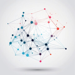 Digital Information Technology Network Background, Abstract dot point connect with gradient line Digital Networking conceptual network networking concept internet business technology communication