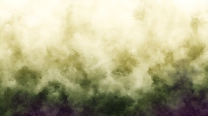 Fototapeta premium Abstract Green and Yellow Foggy Landscape