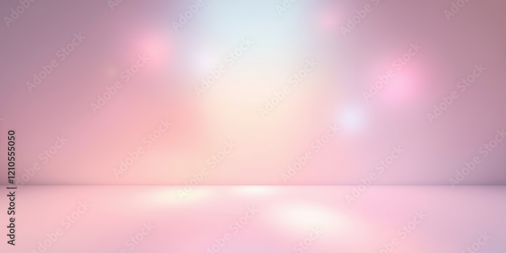 Poster enchanting backdrop welcomes the arrival of spring with delicate pastel colors and a soft glow, crea
