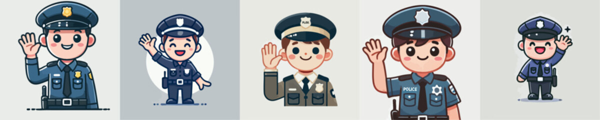 cartoon vector of a policeman