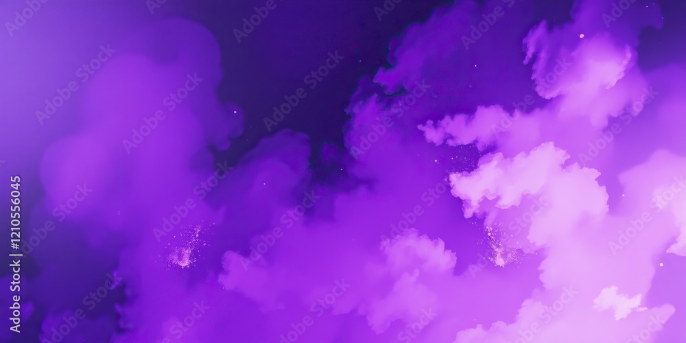 Aufkleber a radiant spring backdrop showcases fluffy purple clouds intertwined with hints of sparkle, ideal fo
