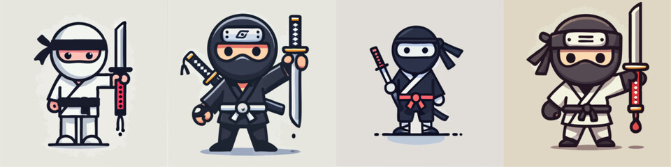 cartoon vector of a ninja