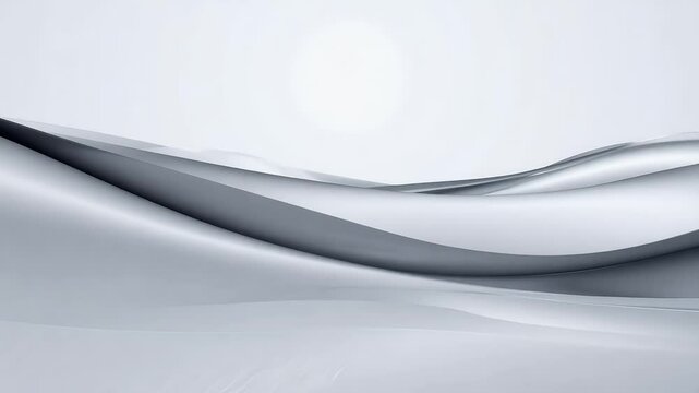 soft and refined looping motion background featuring minimalistic grey and white abstract waves flowing smoothly to create a visually soothing and elegant effect