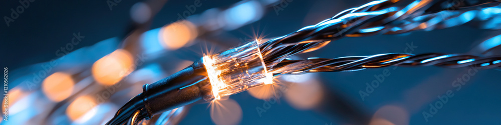 Poster close-up of illuminated led string lights