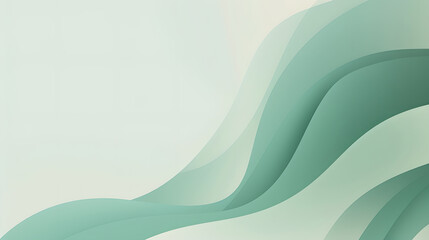 Light Blue and Green Abstract Wave Background with Smooth Gradient for Modern Designs