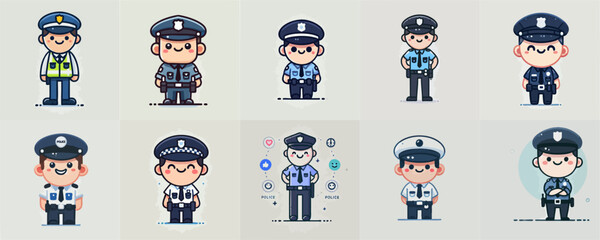 Fototapeta premium cartoon vector of a policeman
