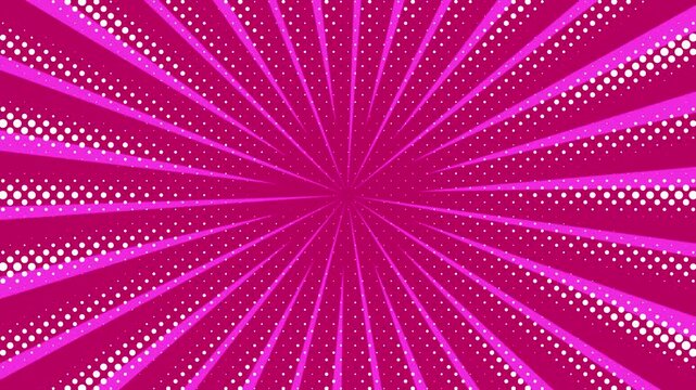 Animated looped background in pop art and comic style	