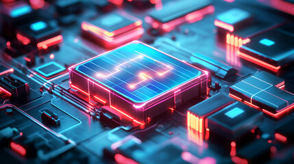 Obraz premium A concept illustration of renewable energy storage 