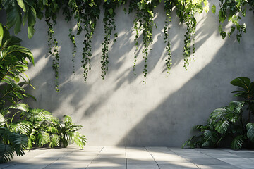 Urban Oasis A Tranquil Garden of Concrete and Greenery