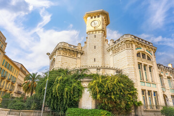 Massena High School (Lycee Massena) - iconic building in Nice, France, built in 1795 registered as...