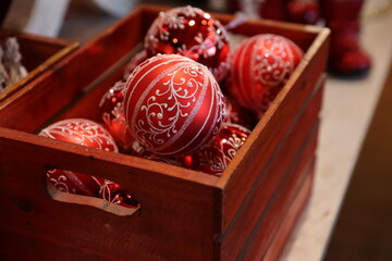 red ornaments 