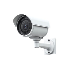 Security camera on a transparent background, ideal for technology and safety themes