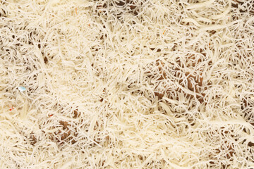 dry dough kataifi background texture
