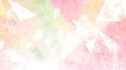 Fototapeta premium Pastel abstract art background, triangles, texture, design
