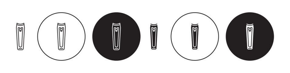 Clippers icons set in black filled and stroke line style