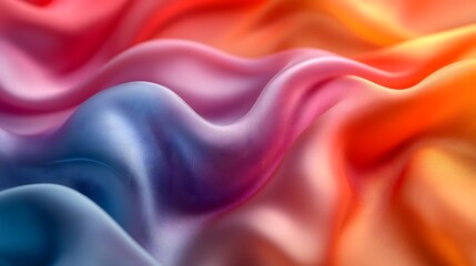 Fototapeta premium Exploring a Hypnotic Closeup of an Abstract Weave Silk Pattern Filled with Colors and Smooth Textures in Contemporary Art