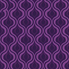 A repeating pattern of wavy shapes in various shades of purple, creating a modern, stylish look.