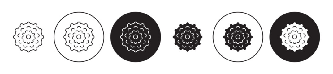 Massage ball icons set in black filled and stroke line style