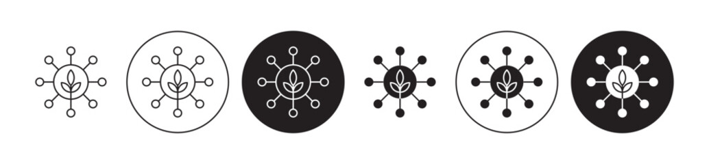 plant based protein icons set in black filled and stroke line style
