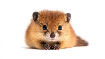 Obraz premium Quokka resting on a white background. Generative AI