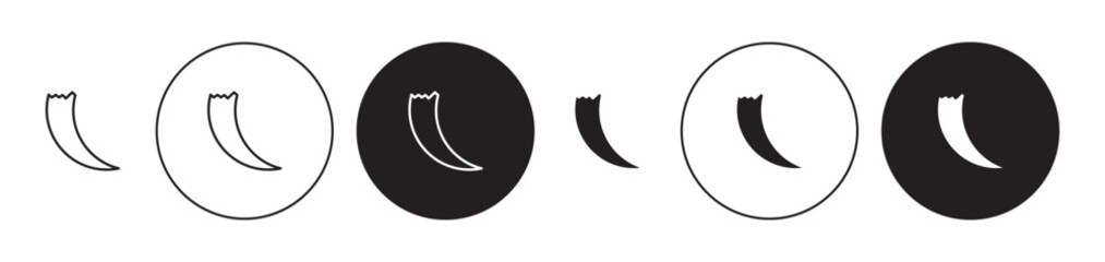 Tusk icons set in black filled and stroke line style