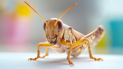 Grasshopper isolated on a white background. Generative AI