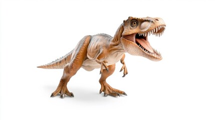 Obraz premium Agile Predator Velociraptor on White Background. Generative AI