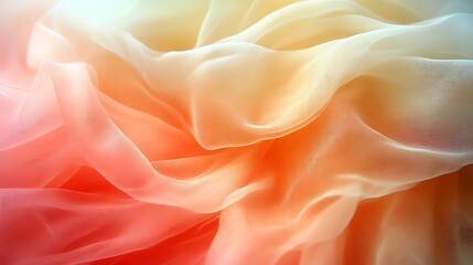 Fototapeta premium Abstract Draped Fabric in Warm Coral Hues