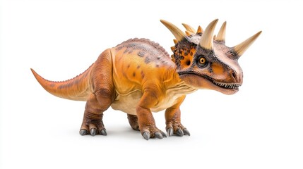 Fototapeta premium Horned Dinosaur: A Stunning Parasaurolophus Model. Generative AI