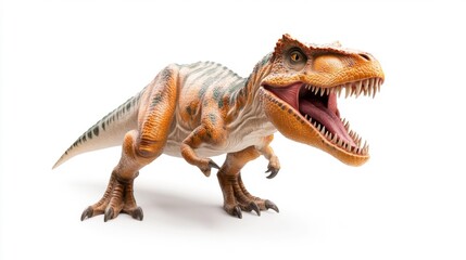 Fototapeta premium Allosaurus Dinosaur on White Background. Generative AI