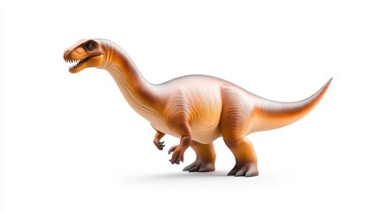 Fototapeta premium Apatosaurus Dinosaur Model on White Background. Generative AI