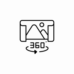 360 scope experience icon sign vector