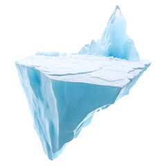 Obraz premium iceberg ice floe isolated on transparent background