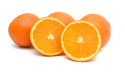 Nice fresh orange isolated on a white background