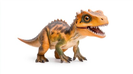 Obraz premium Hypsilophodon Dinosaur Toy Model Isolated on White. Generative AI