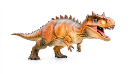 Fototapeta premium Thescelosaurus Dinosaur Figure Isolated on White. Generative AI