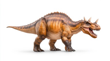 Obraz premium Saurolophus Dinosaur on White Background. Generative AI