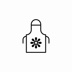 flower stamp apron icon sign vector