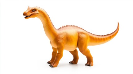 Corythosaurus Dinosaur Toy on White Background. Generative AI