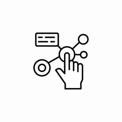 interactive touch icon sign vector