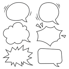 Set of speech bubbles
