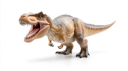 Metriacanthosaurus Dinosaur Toy on White Background. Generative AI