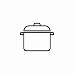 large lid pot icon sign vector