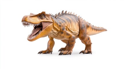 Obraz premium Rhombosuchus Dinosaur Model on White Background. Generative AI