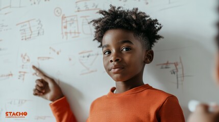 Contemporary EdTech Collaboration Diverse Students Engaging in Interactive STEAM Learning with Diagrams on Digital Whiteboard - Modern Educational Problem-Solving for Innovative Classrooms